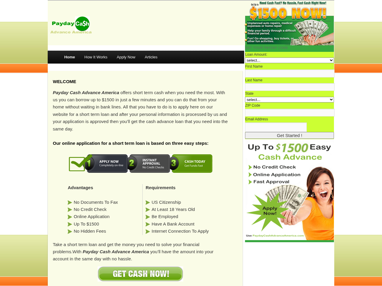 Payday Cash Advance America